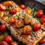 Pan-Seared Salmon with Roasted Cherry Tomatoes Recipe