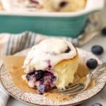 Blueberry Cinnamon Rolls with Cream Cheese Frosting Recipe