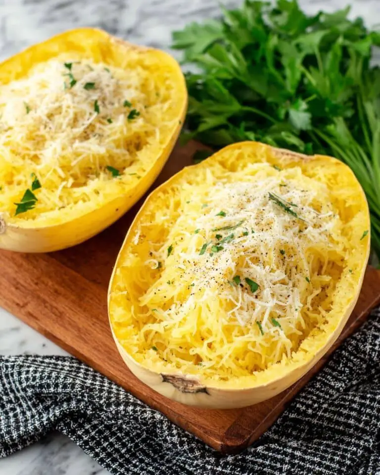 Slow Cooker Spaghetti Squash with Parmesan and Butter Recipe