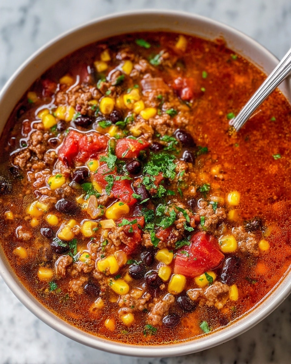 Mexican Beef and Rice Soup Recipe