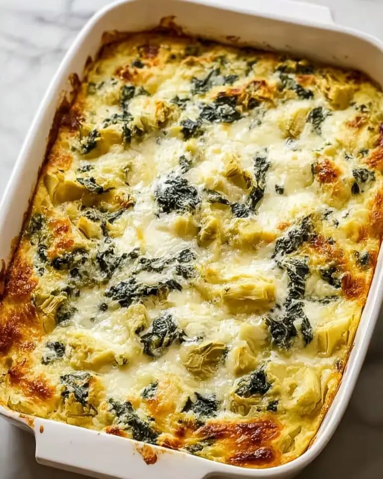 High Protein Spinach Artichoke Bake Recipe