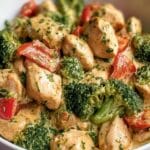 Garlic Chicken with Broccoli and Spinach Recipe