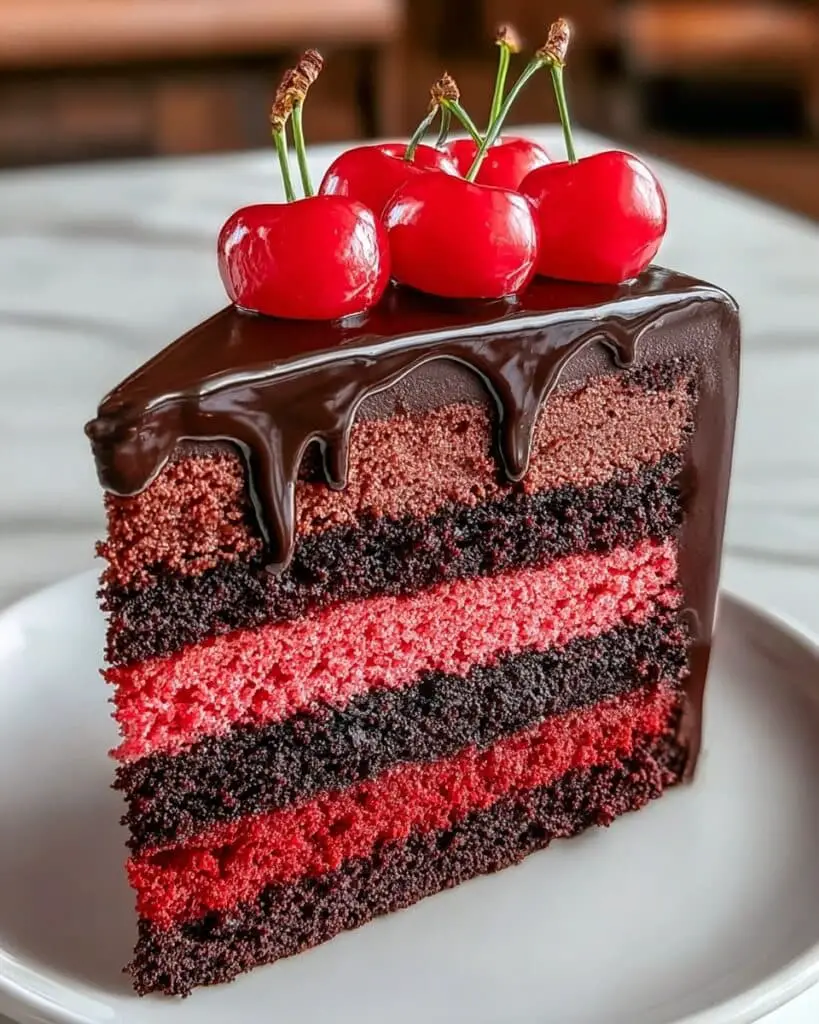Cocoa Cherry Strawberry Symphony: Decadent Chocolate Cake with Berry Filling and Dark Chocolate Ganache Recipe