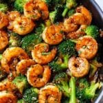 Honey Garlic Butter Shrimp & Broccoli Recipe