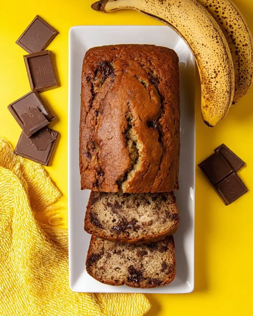 Best Banana Bread with Chocolate Chips Recipe