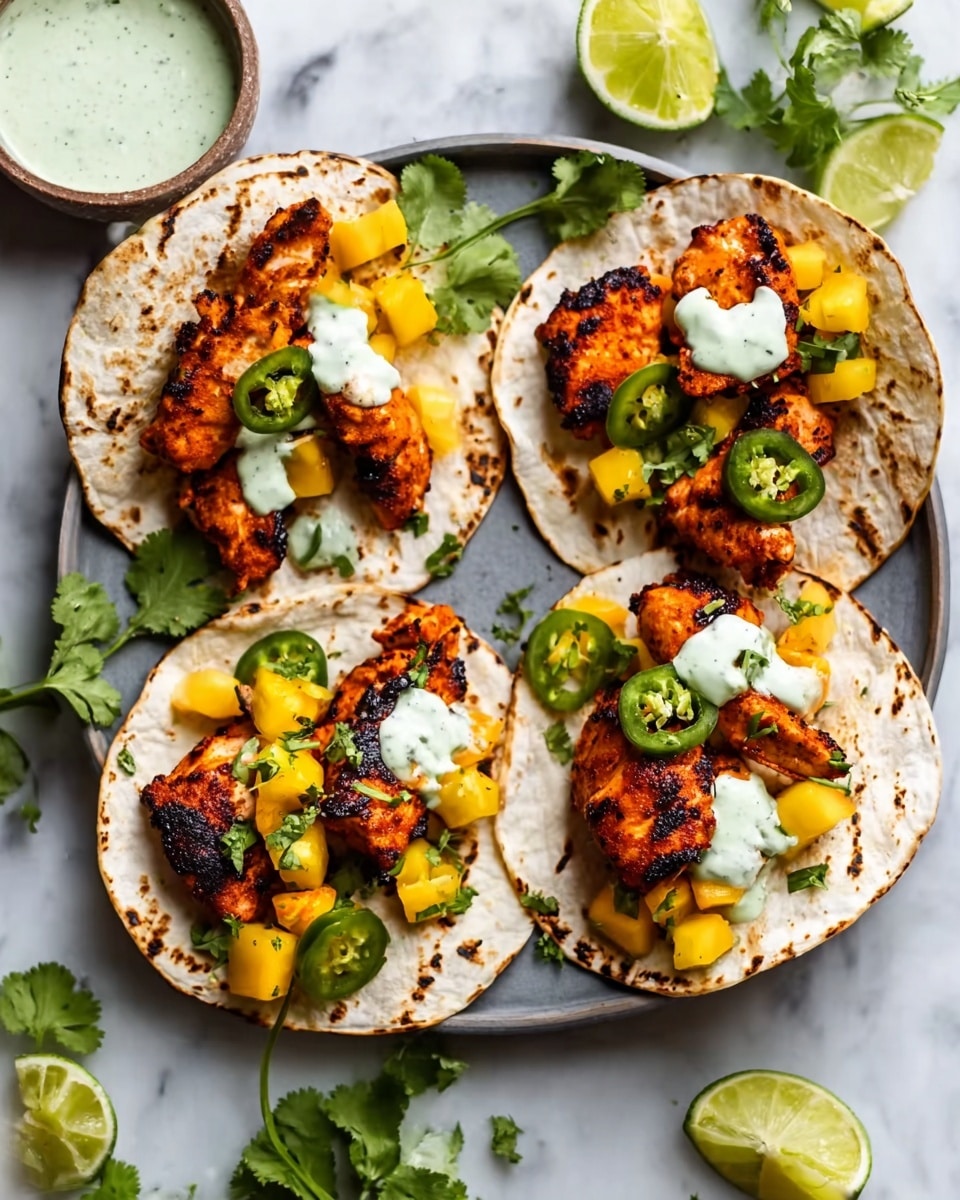 Chipotle Shrimp Tacos with Avocado-Mango Salsa Recipe