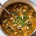 Hot and Sour Soup with Mushrooms, Tofu, and Egg Ribbons Recipe