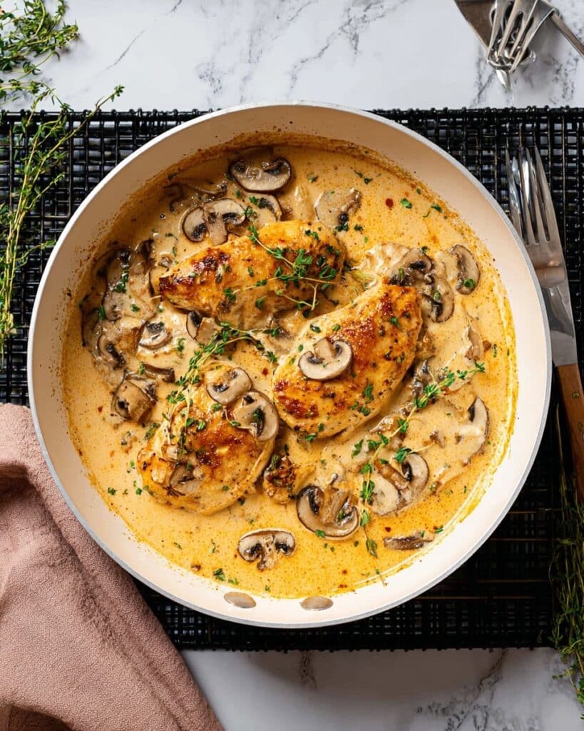 Keto Creamy Chicken and Mushroom Casserole Recipe