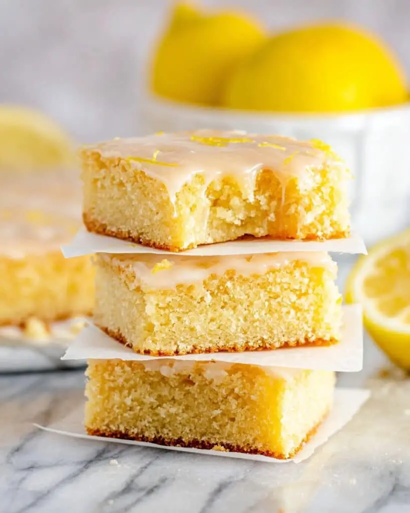The BEST Lemon Brownies with Glaze Recipe