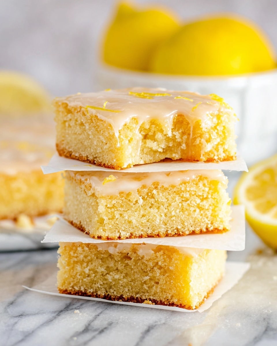 The BEST Lemon Brownies with Glaze Recipe