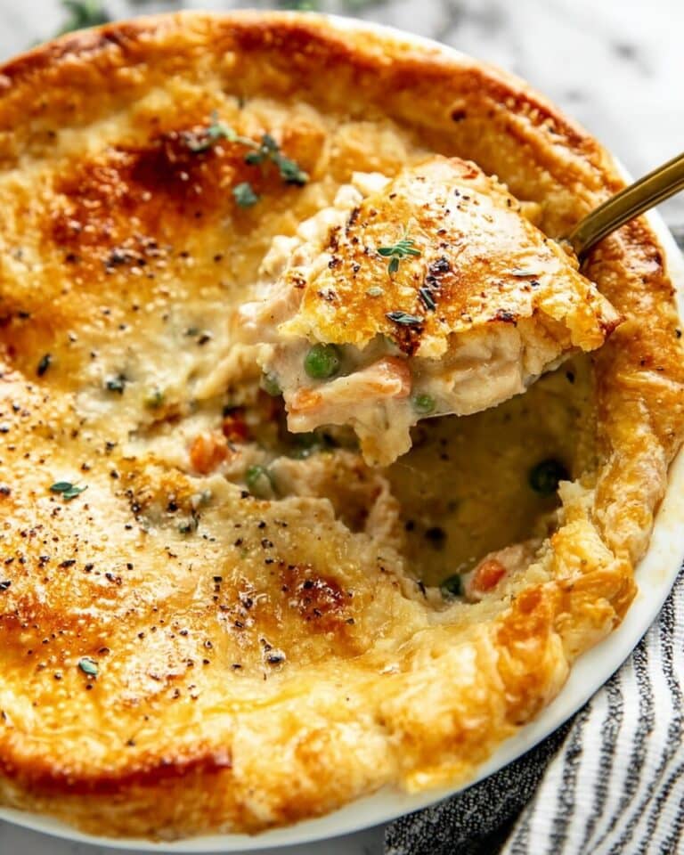 Individual Chicken Pot Pie with Flaky Herbed Crust Recipe