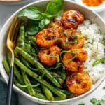 Honey Turmeric-Black Pepper Shrimp with Green Beans Recipe