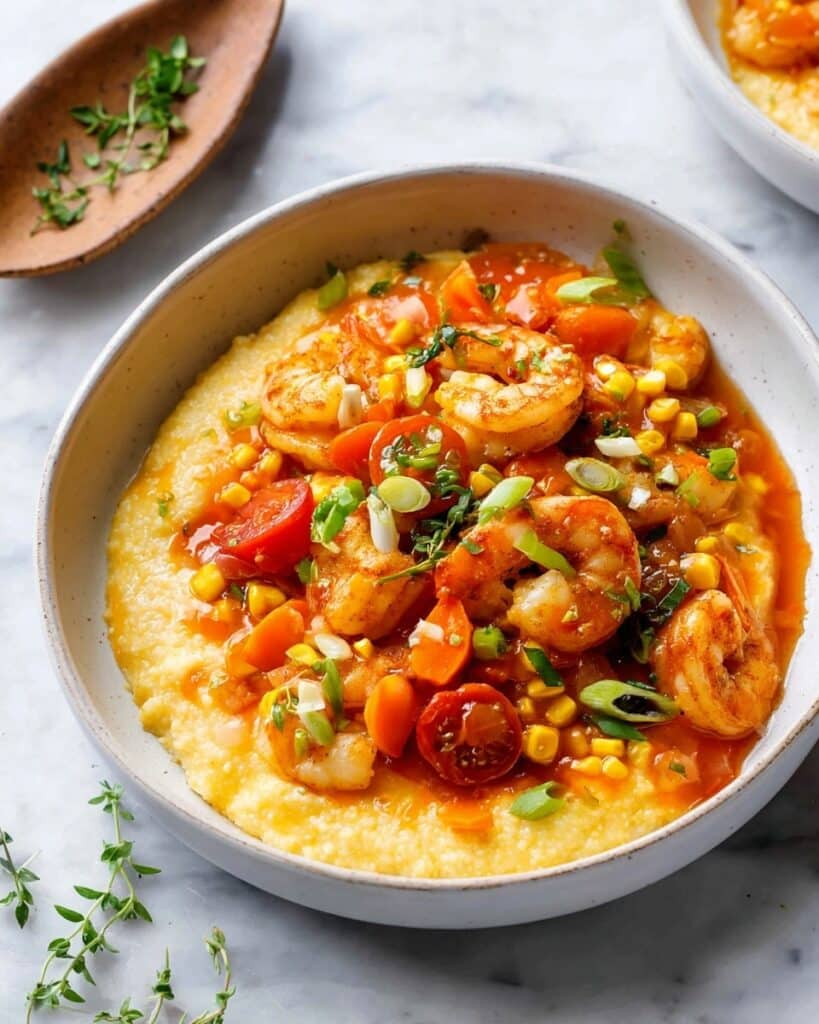 Cajun Shrimp and Fresh Corn Grits Recipe