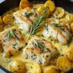 Cod & Potatoes in Rosemary Cream Sauce Recipe