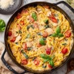 One Pot Chicken Margherita Pasta with Ricotta Recipe