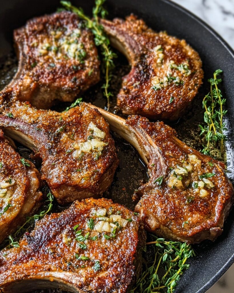 The BEST Pan Seared Lamb Chops Recipe