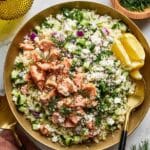 Salmon Couscous Salad with Feta Dressing Recipe