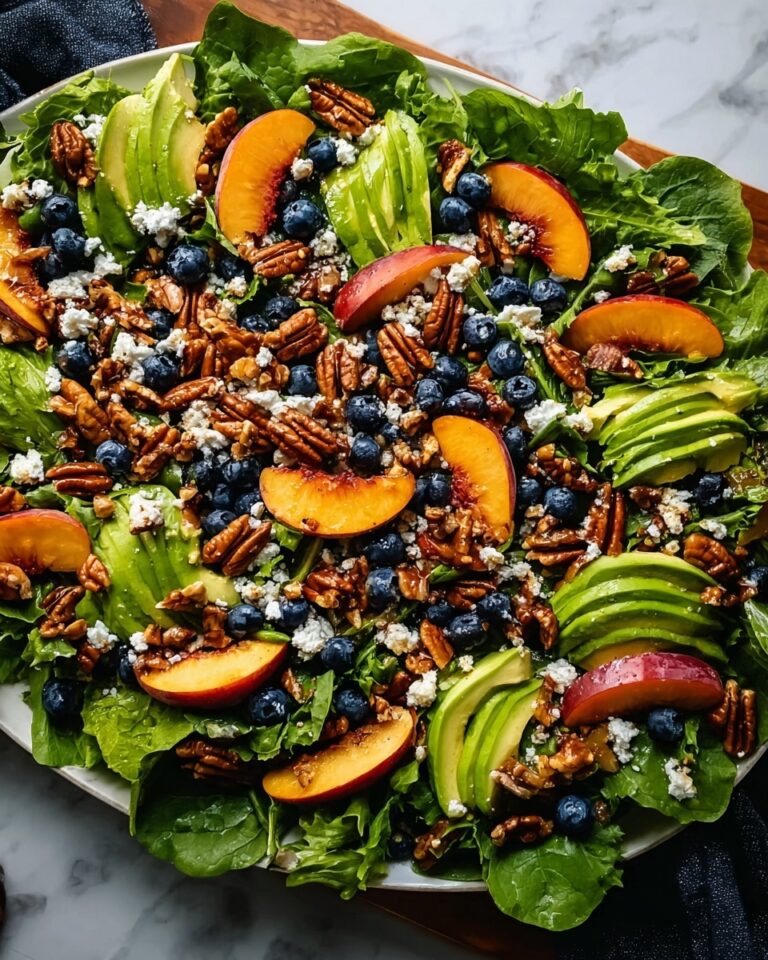 Peach Blueberry Arugula Salad Recipe