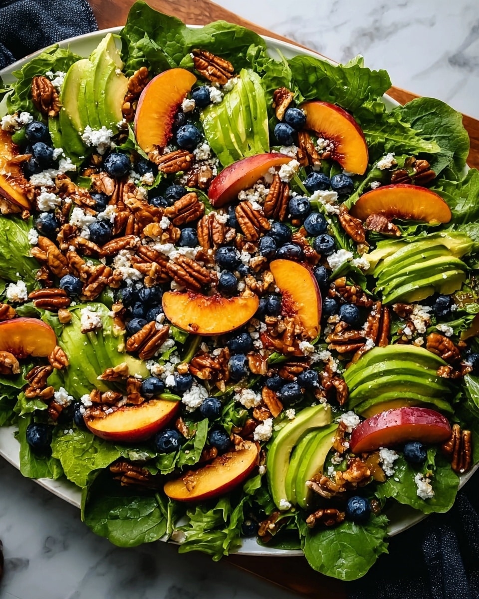 Peach Blueberry Arugula Salad Recipe