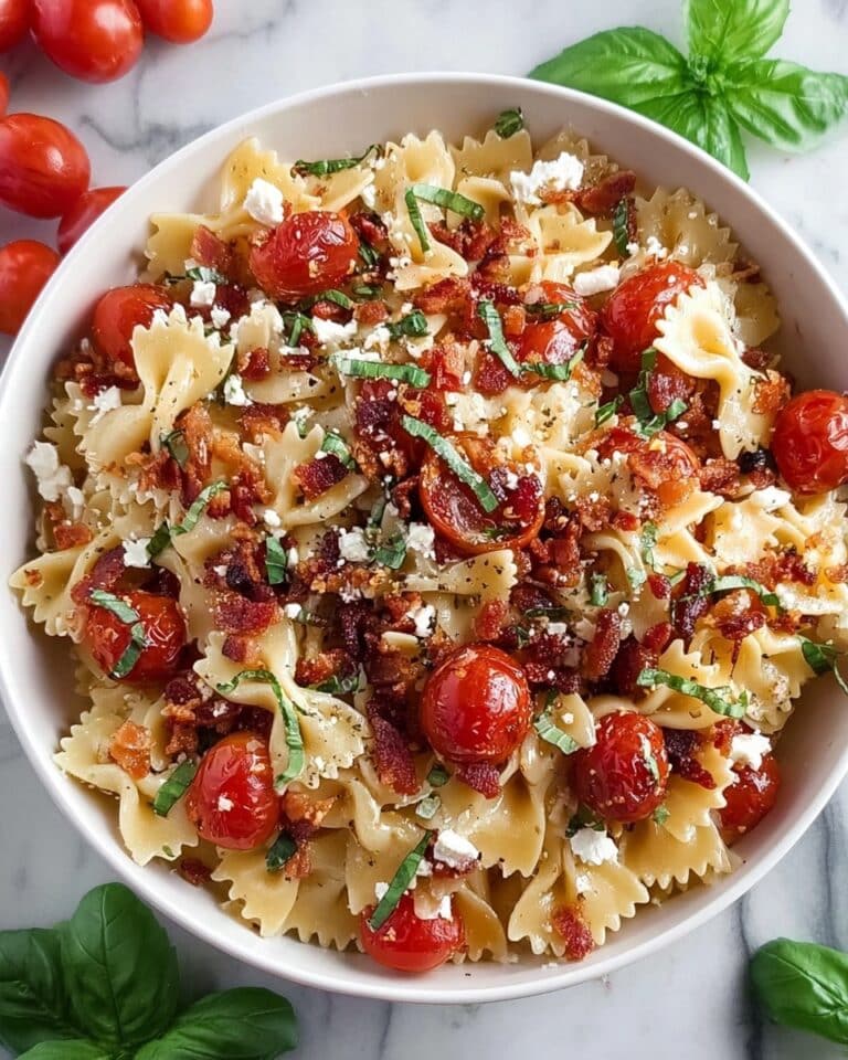 Cherry Tomato Bruschetta Pasta Salad Recipe