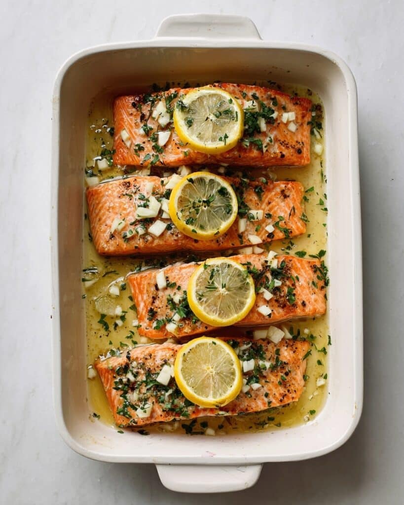 Garlic Butter Ghee Salmon Bake Recipe