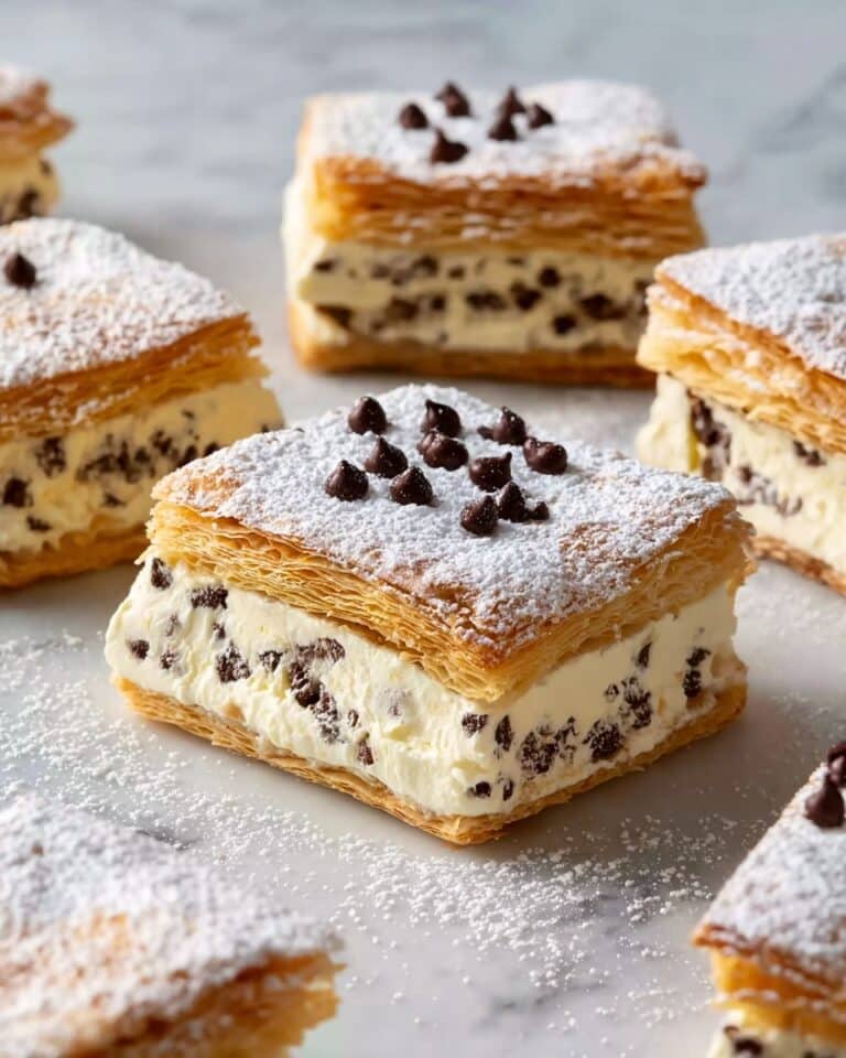 Cannoli Squares with Ricotta, Orange Zest, and Chocolate Chips Recipe