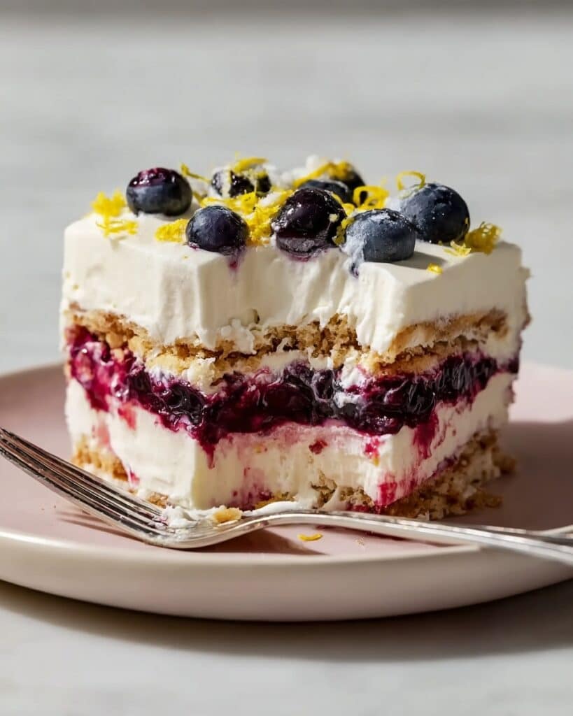 Lemon Blueberry Icebox Cake Recipe
