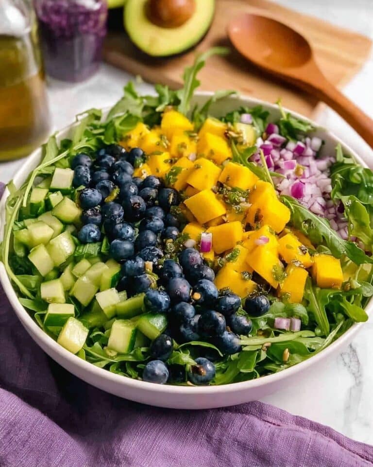 Mango Cucumber Salad with Blueberries and Avocado Recipe