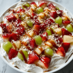 Cheesecake Fruit Salad with Caramel Drizzle Recipe