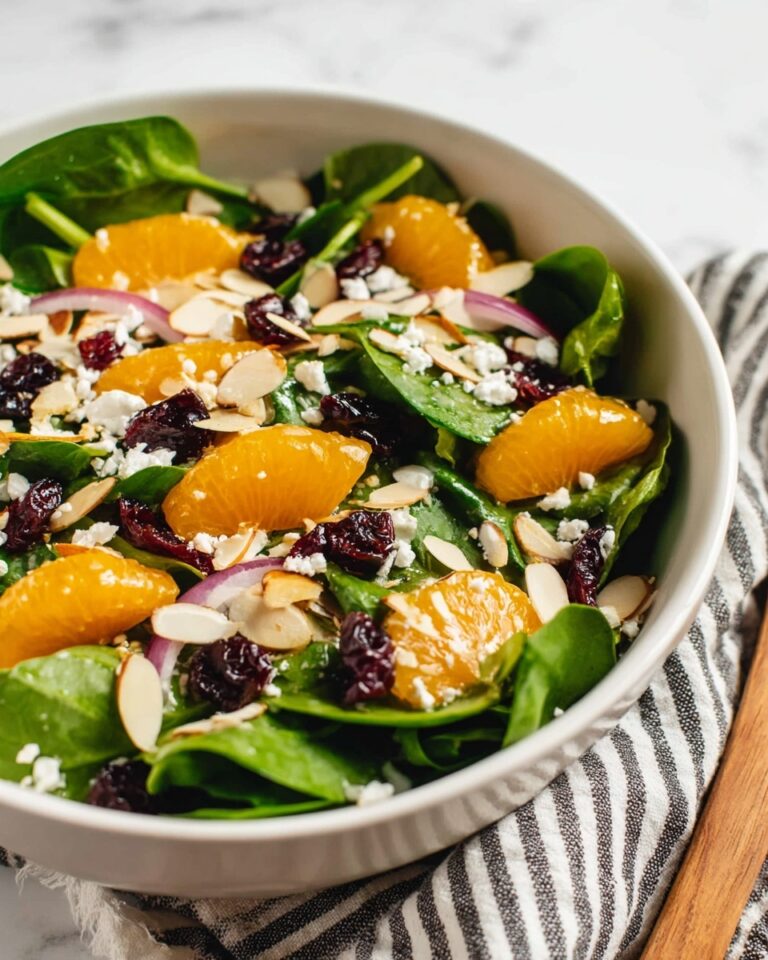 Spinach Mandarin Salad with Honey Balsamic Dressing Recipe