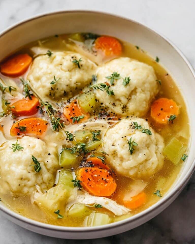 Chicken Noodle Soup with Egg Noodles and Dumplings Recipe