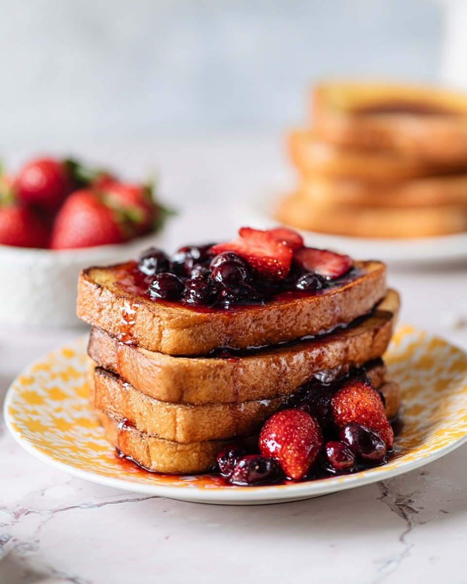 Buttery Pan Frances (French Toast) with Berry Syrup Recipe