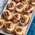 Goat Cheese Crostini with Walnuts and Honey Recipe