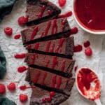 Easy Vegan Chocolate Cheesecake with Raspberry Sauce Recipe