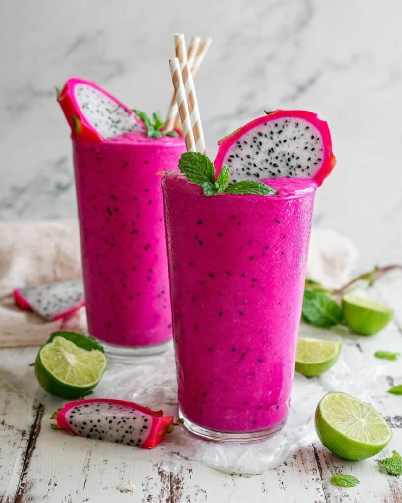 Dragon Fruit Smoothie with Protein and Almond Butter Recipe