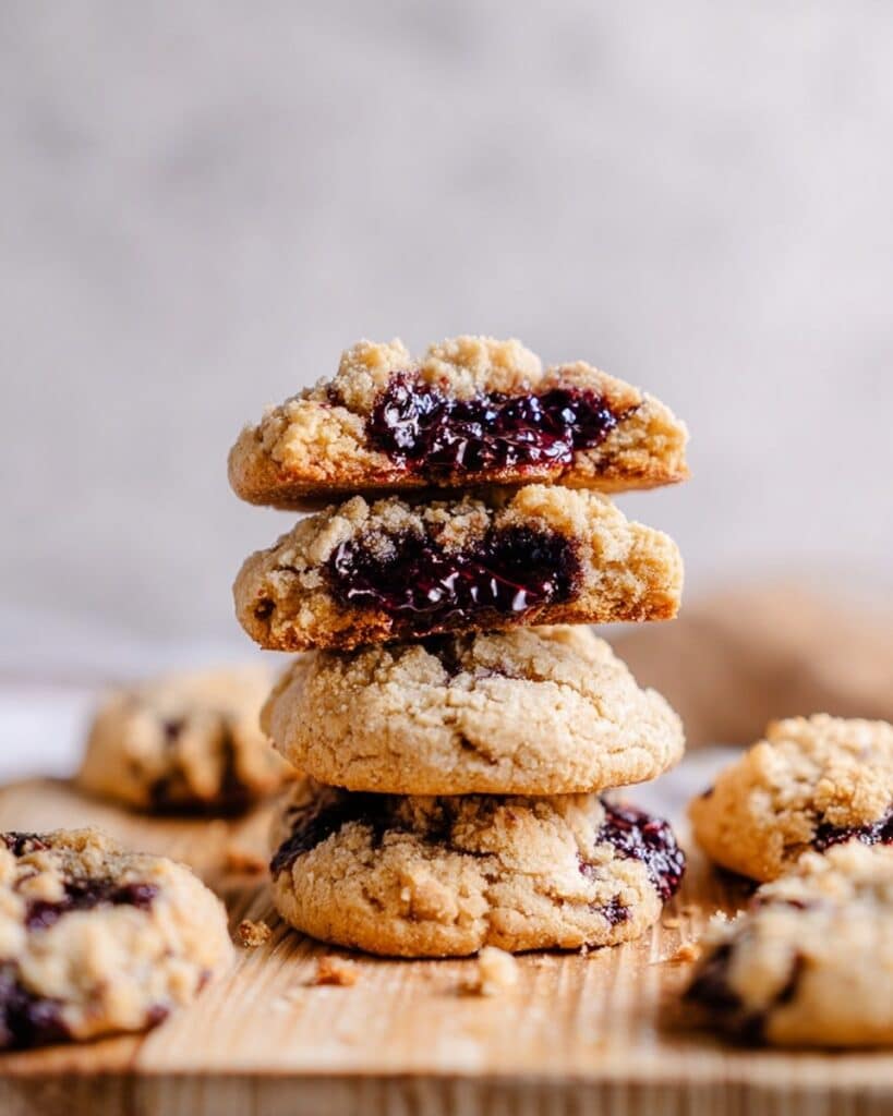 Blueberry Muffin Cookies with Blueberry Jam and Cinnamon Streusel Recipe