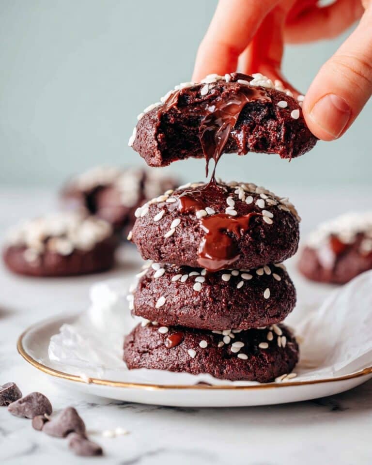 Fudgy Chocolate Tahini Cookies Recipe