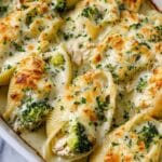 Chicken and Broccoli Stuffed Shells with Creamy Alfredo and Ranch Filling Recipe