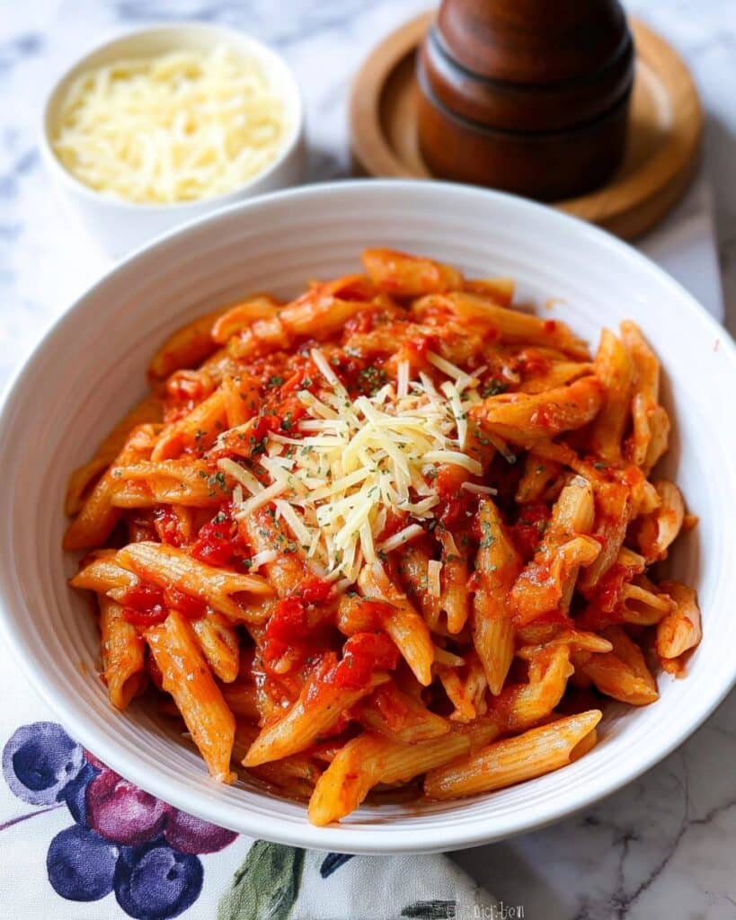 Restaurant-Style Penne Pasta in Red Sauce Recipe