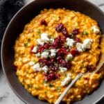 Pumpkin Risotto with Goat Cheese and Cranberries Recipe