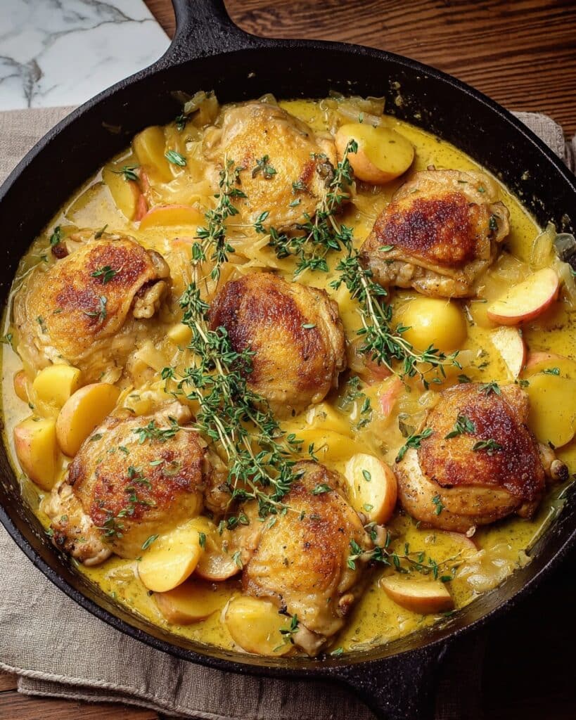Chicken Normandy (French Apple Cider Chicken) Recipe