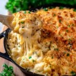 Three Cheese Mac and Cheese with Garlic Sage Breadcrumb Topping Recipe