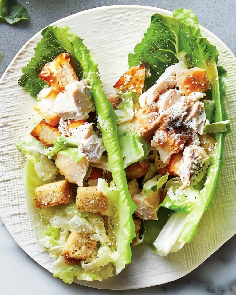 Chicken Caesar Lettuce Wraps Recipe
