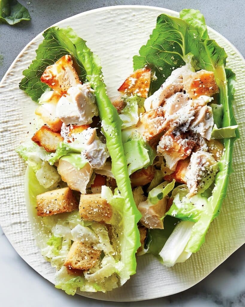 Chicken Caesar Lettuce Wraps Recipe