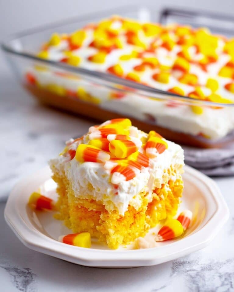 Candy Corn Poke Cake Recipe