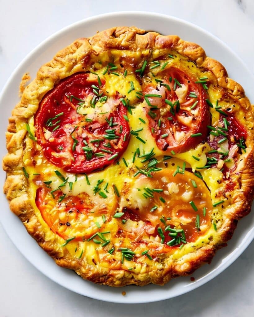 Heirloom Tomato and Cheddar Pie Recipe