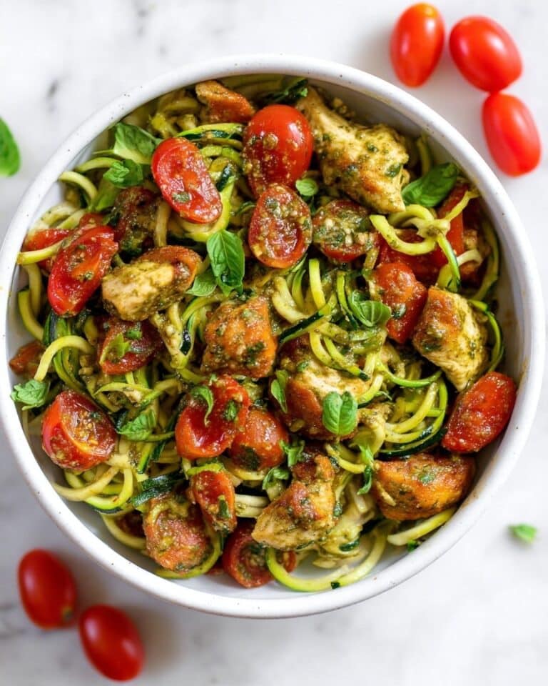 Pesto Chicken Zucchini Noodles Recipe