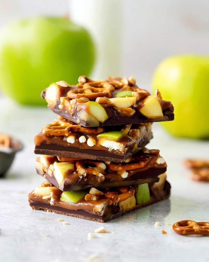Caramel Apple Bark with Pretzels Recipe